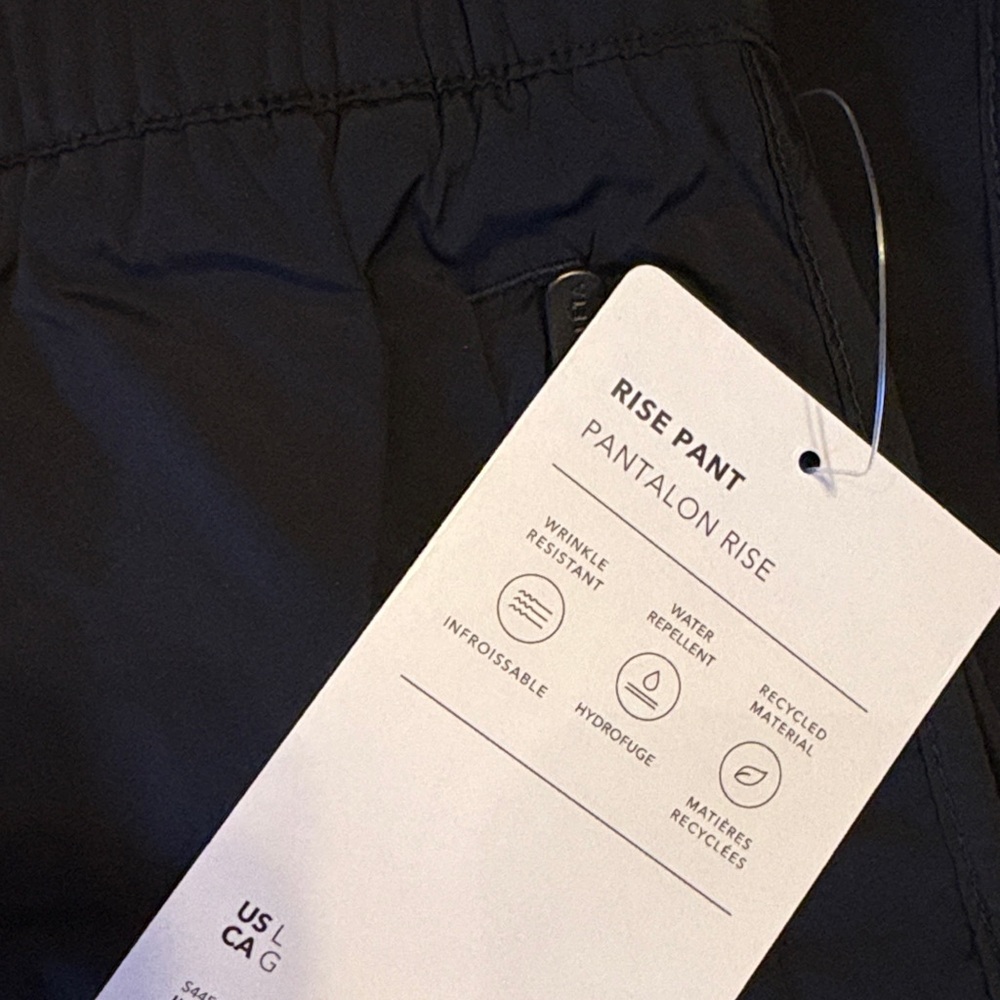 NWT Athleta black size L Rise Pant